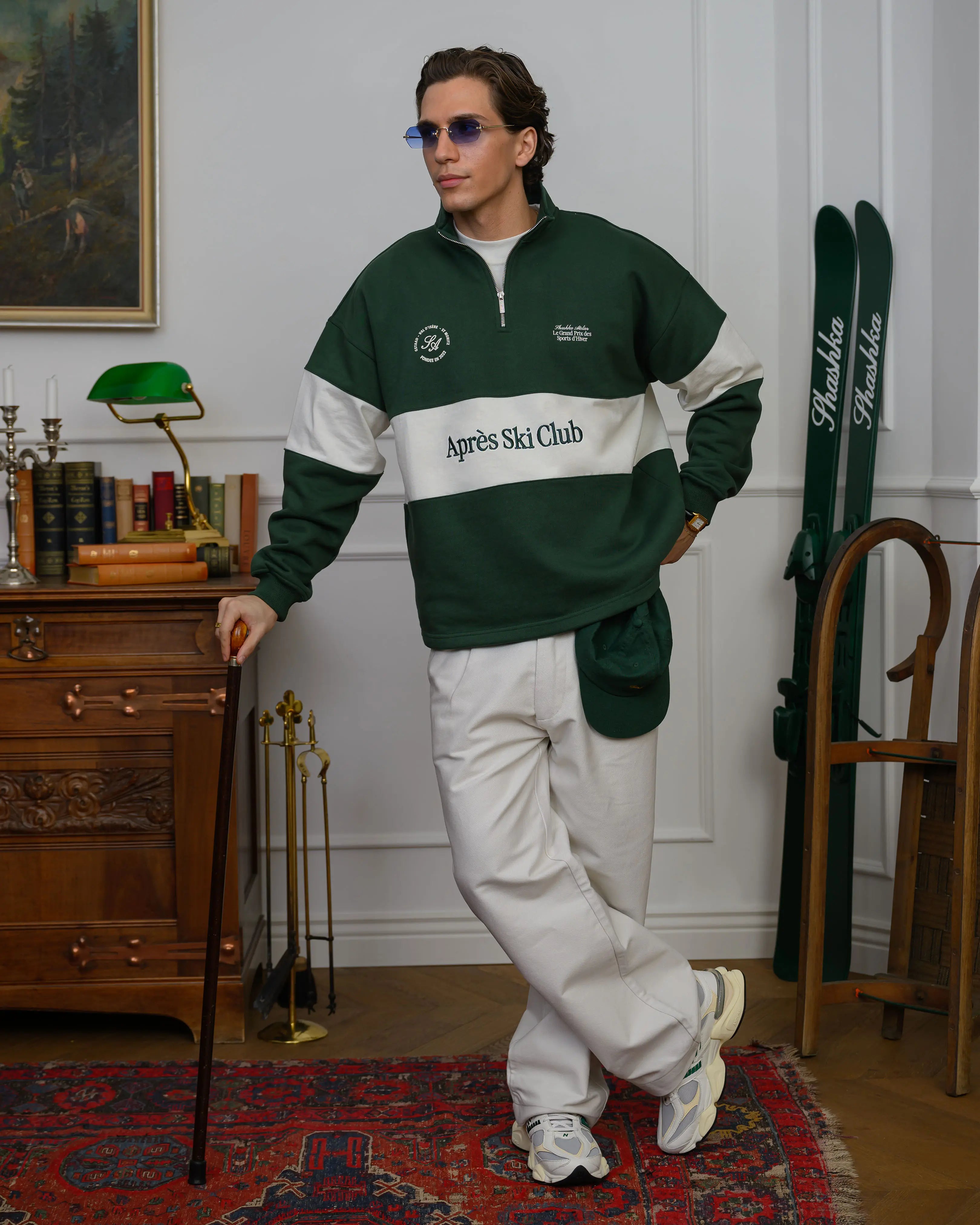 Après Ski Club Half Zip Panel Sweater