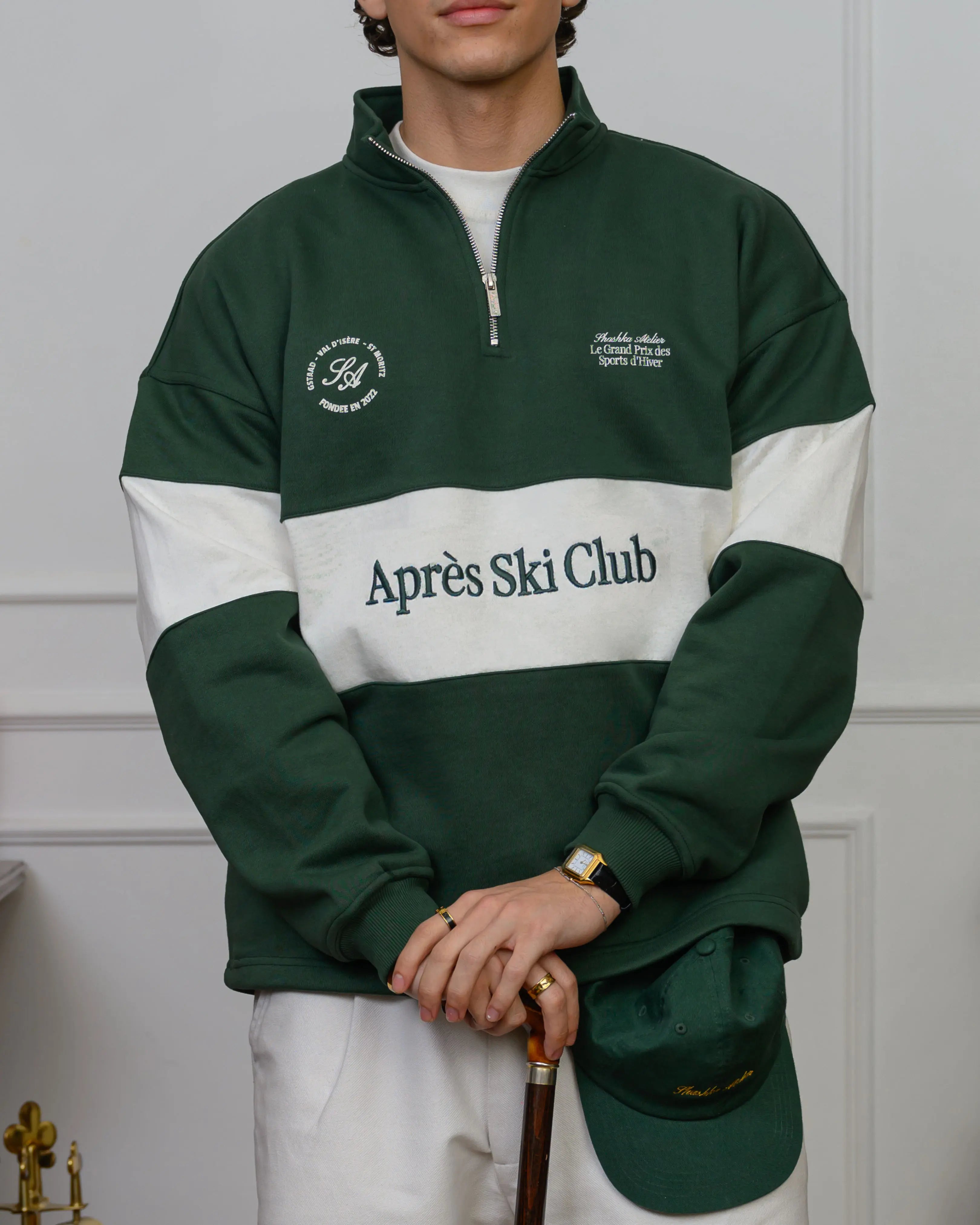 Après Ski Club Half Zip Panel Sweater